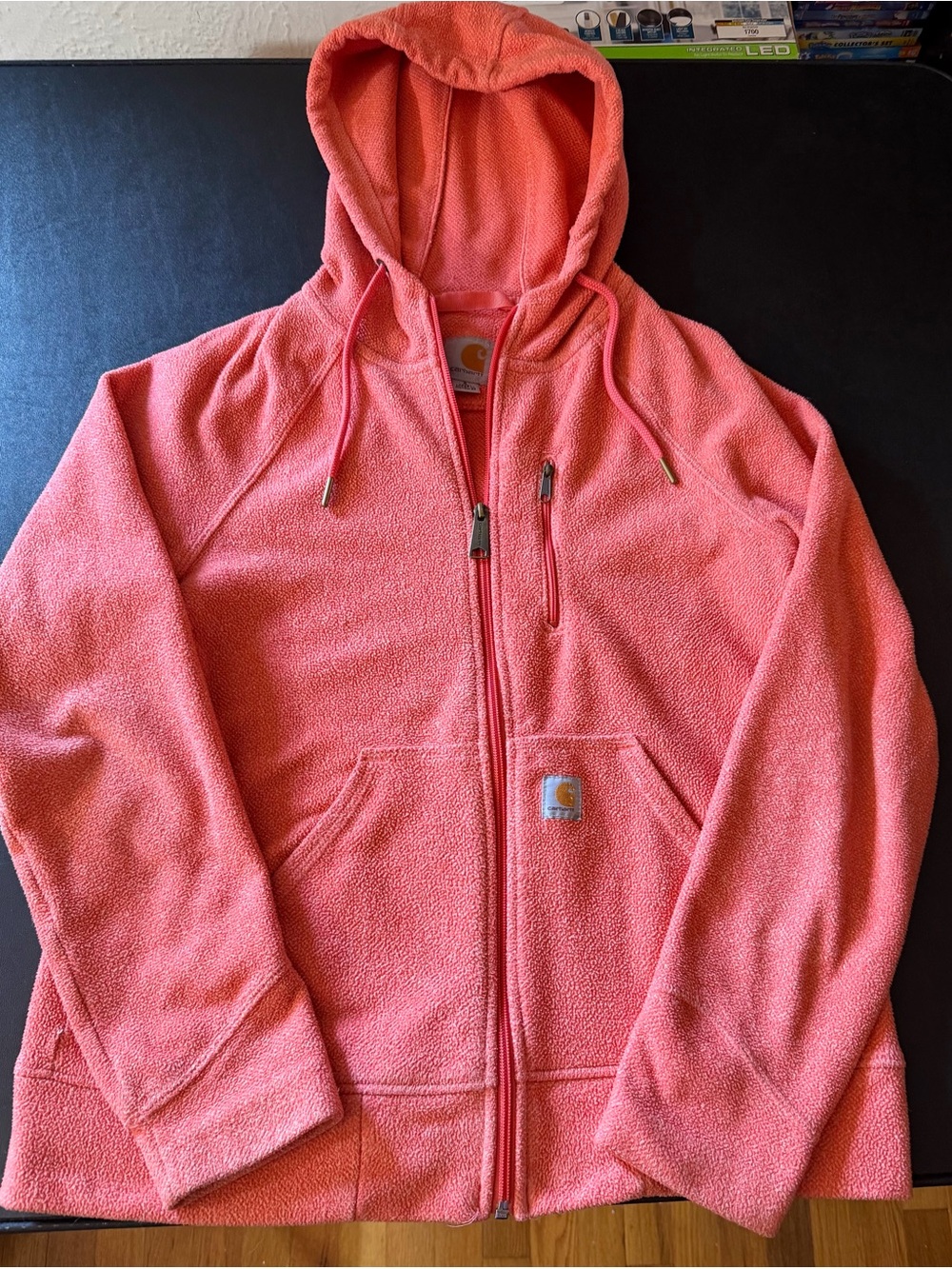 Carhartt Kentwood Coral Pink Fleece Zip Hoodie